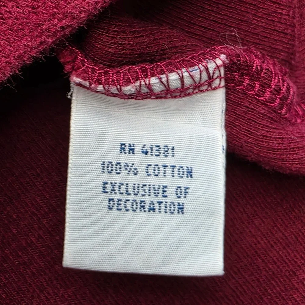 Polo‎ Ralph Lauren Quarter Zip Pullover Sweater Men's Large Burgundy Red Cotton